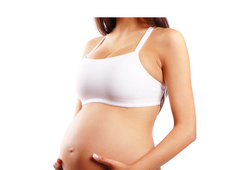 Corpo de mulher grávida